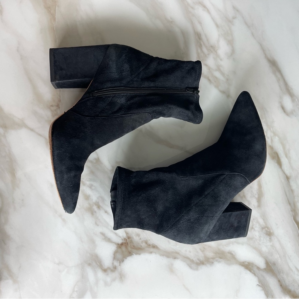 Loeffler Randall Black Suede Pointed Ankle Boots Booties Size Women’s 8.5 - Picture 3 of 9
